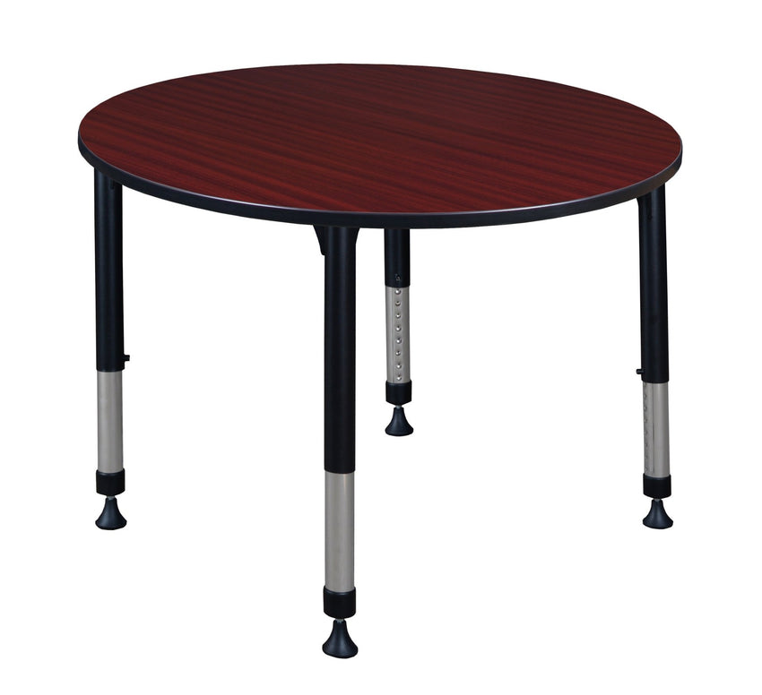 Regency Kee 42 in. Round Height Adjustable Mobile Classroom Activity Table - SchoolOutlet