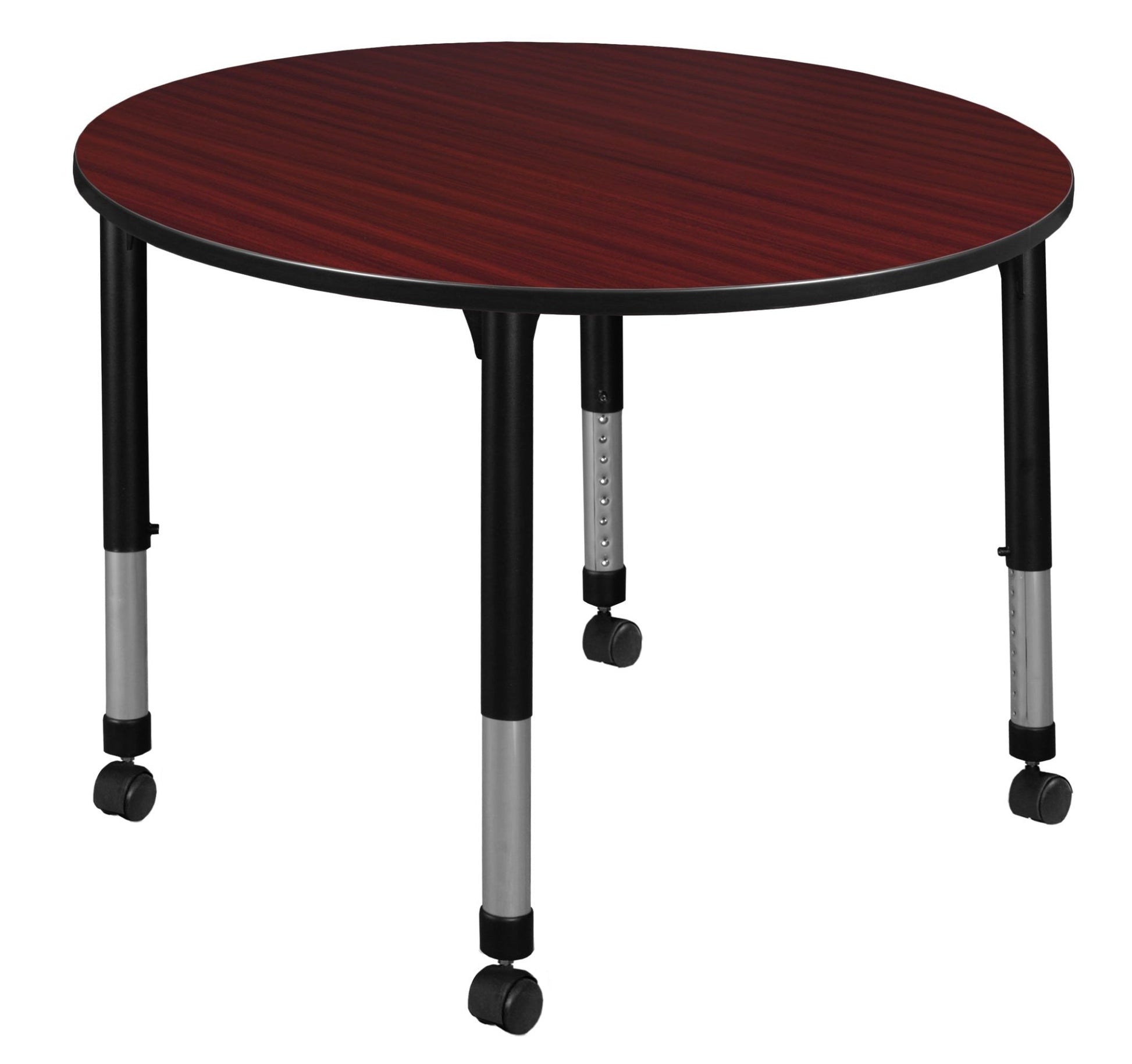 Regency Kee 42 in. Round Height Adjustable Mobile Classroom Activity Table - SchoolOutlet