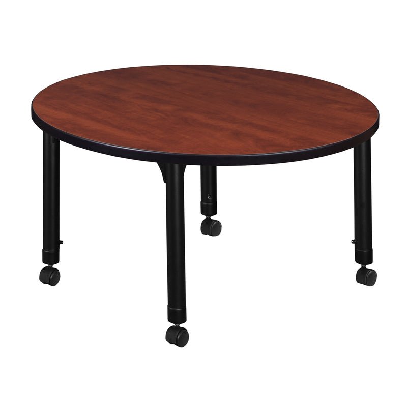 Regency Kee Round Mobile Adjustable Classroom Table 42"W x 42"D x 23" - 34"H (REG - TB42R) - SchoolOutlet