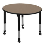 Regency Kee Round Mobile Adjustable Classroom Table 42