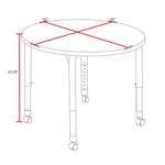 Regency Kee Round Mobile Adjustable Classroom Table 42