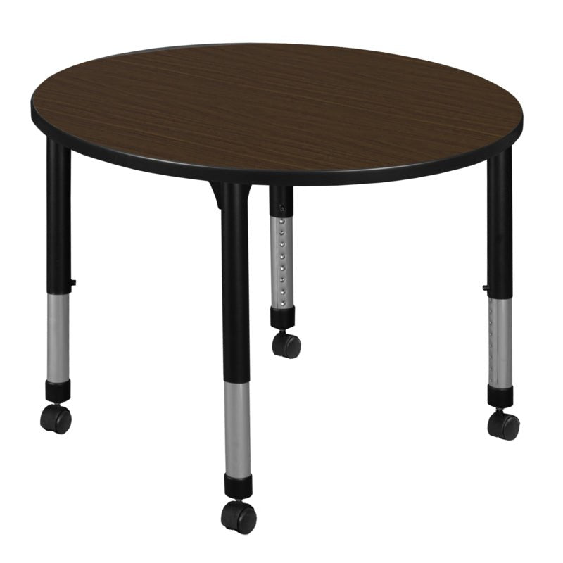 Regency Kee Round Mobile Adjustable Classroom Table 42"W x 42"D x 23" - 34"H (REG - TB42R) - SchoolOutlet