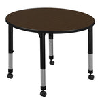 Regency Kee Round Mobile Adjustable Classroom Table 42