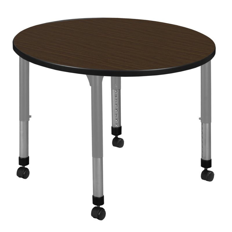 Regency Kee Round Mobile Adjustable Classroom Table 42"W x 42"D x 23" - 34"H (REG - TB42R) - SchoolOutlet