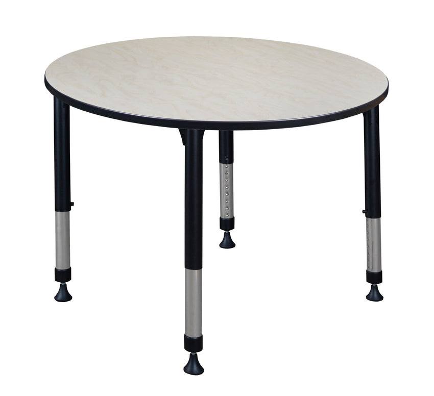 Regency Kee 42 in. Round Height Adjustable Mobile Classroom Activity Table - SchoolOutlet