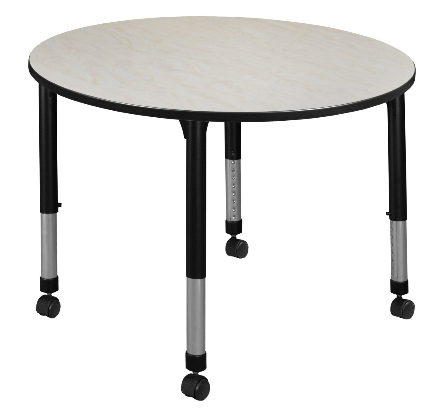 Regency Kee 42 in. Round Height Adjustable Mobile Classroom Activity Table - SchoolOutlet