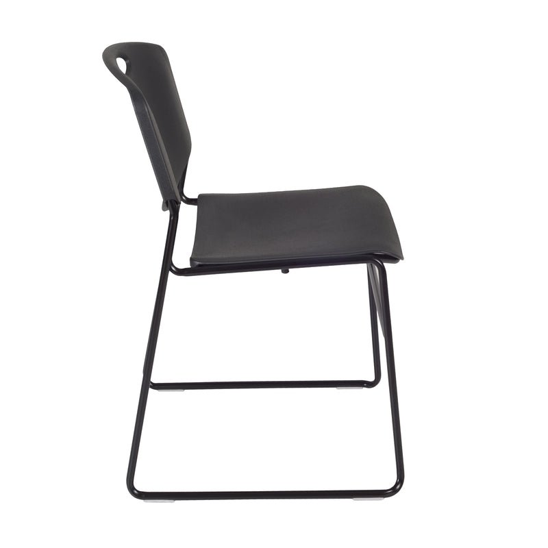 Regency Cain Square Breakroom Table with X - Base and 4 Zeng Stack Chairs 48"W x 48"D x 29"H (REG - TB4848 - 44) - SchoolOutlet
