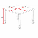 Regency Kee Square Mobile Adjustable Classroom Table 48