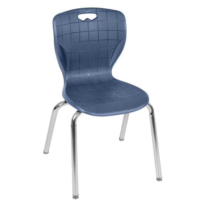 Regency Kee Square Mobile Adjustable Classroom Table and 4 Andy Stack Chairs 48"W x 48"D x 23" - 34"H (REG - TB4848 - 40) - SchoolOutlet