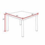 Regency Kee Square Breakroom Table with 4 Black Restaurant Stack Chairs 48