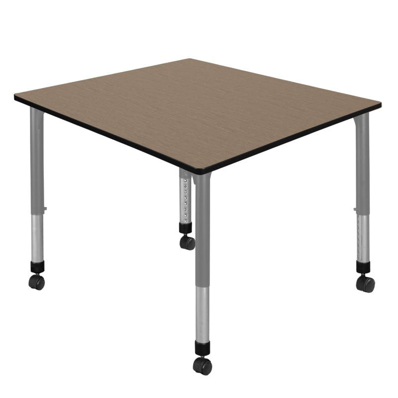 Regency Kee Square Mobile Adjustable Classroom Table 48"W x 48"D x 23" - 34"H (REG - TB4848) - SchoolOutlet