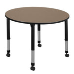 Regency Kee Mobile Round Height Adjustable Classroom Activity Table 48