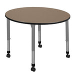 Regency Kee Mobile Round Height Adjustable Classroom Activity Table 48