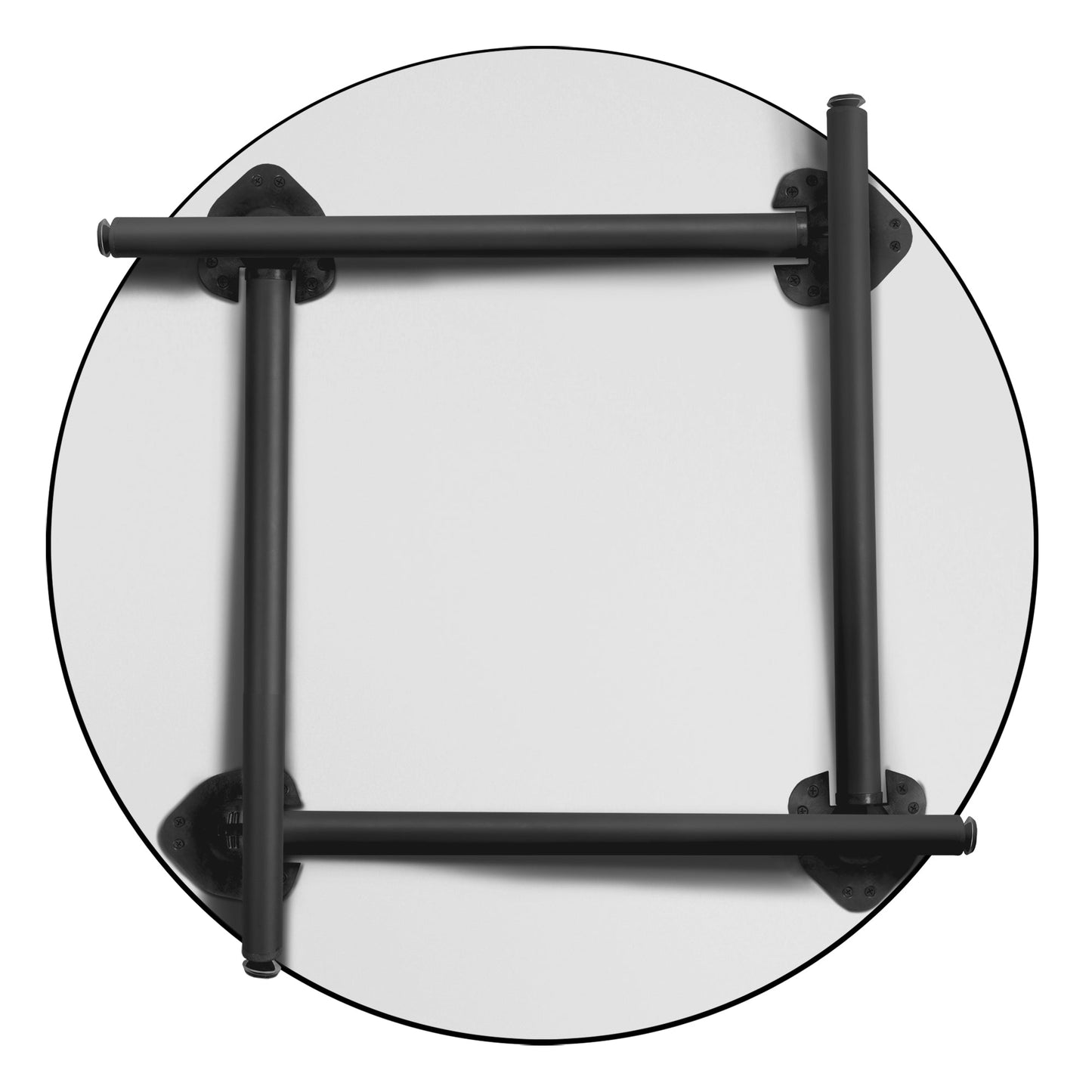 Regency Kee 36 in. Medium Round Breakroom Table, Black Folding Legs - SchoolOutlet
