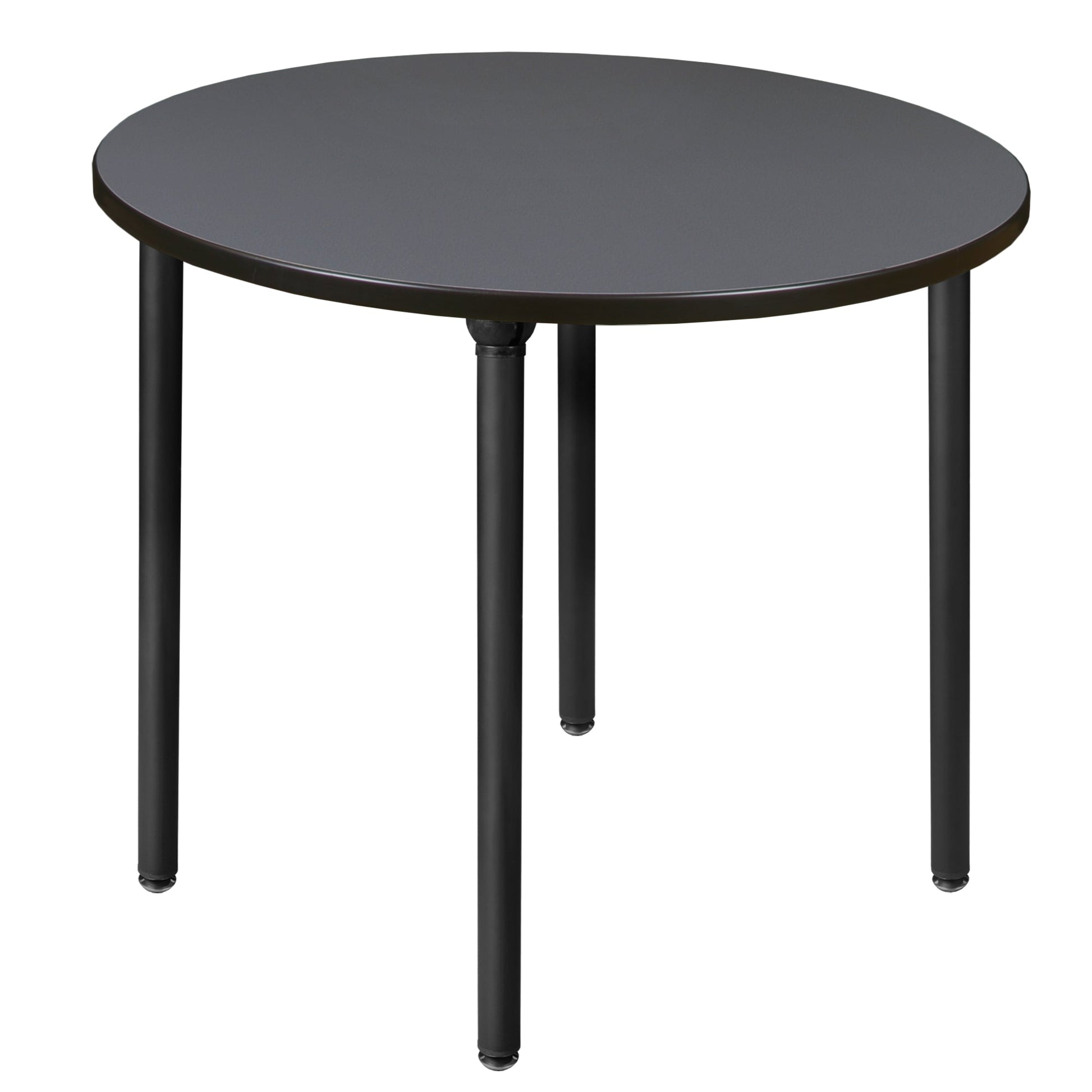 Regency Kee 36 in. Medium Round Breakroom Table, Black Folding Legs - SchoolOutlet
