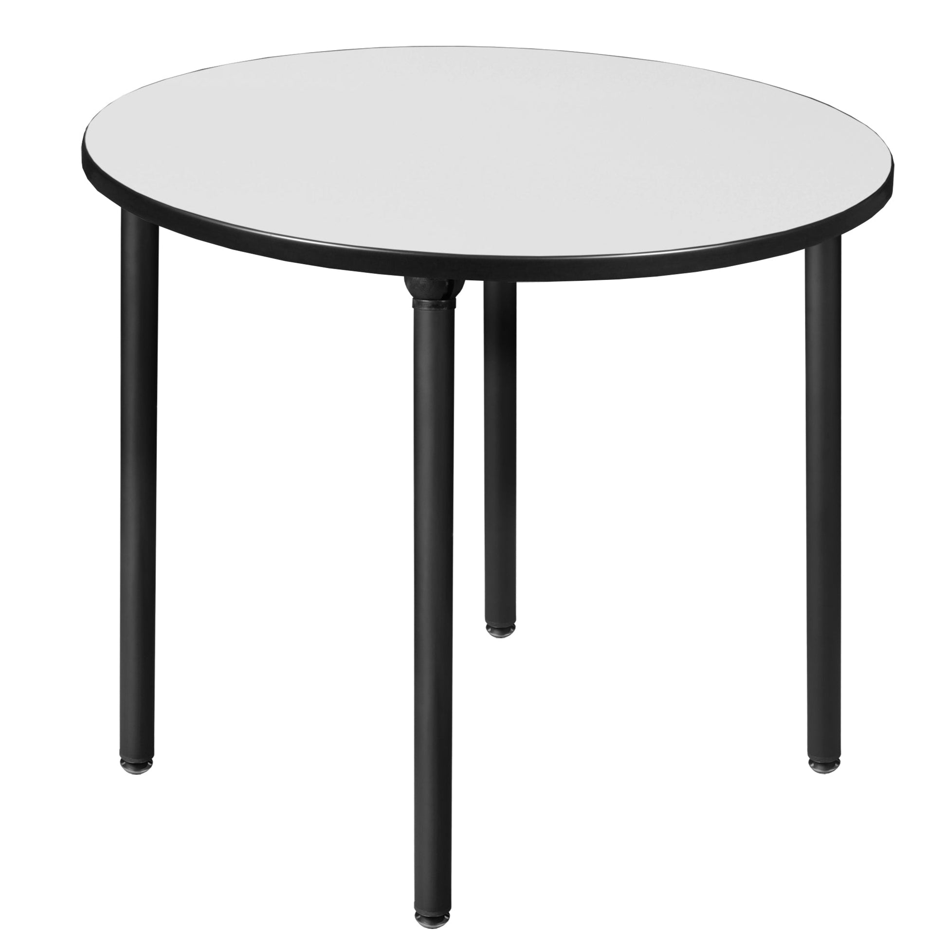 Regency Kee 36 in. Medium Round Breakroom Table, Black Folding Legs - SchoolOutlet