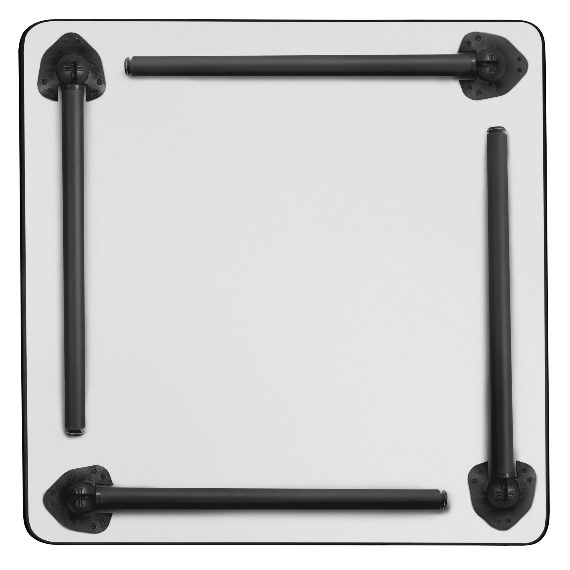 Regency Kee 48 in. Large Square Breakroom Table, Black Folding Legs - SchoolOutlet