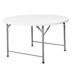 Regency Trestle 6 ft Round Folding Table 72"W x 72"D x 29"H (REG-TBM72RNDWH)