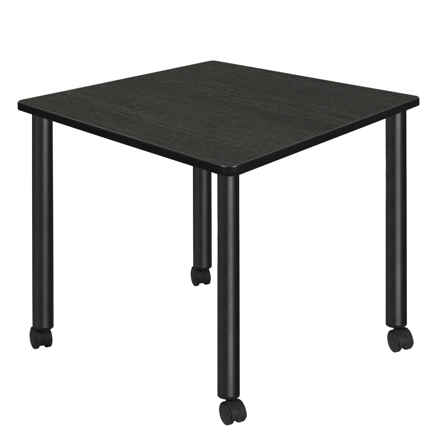 Regency Kee Medium 36 in. Square Breakroom Table, Black Mobile Legs - SchoolOutlet
