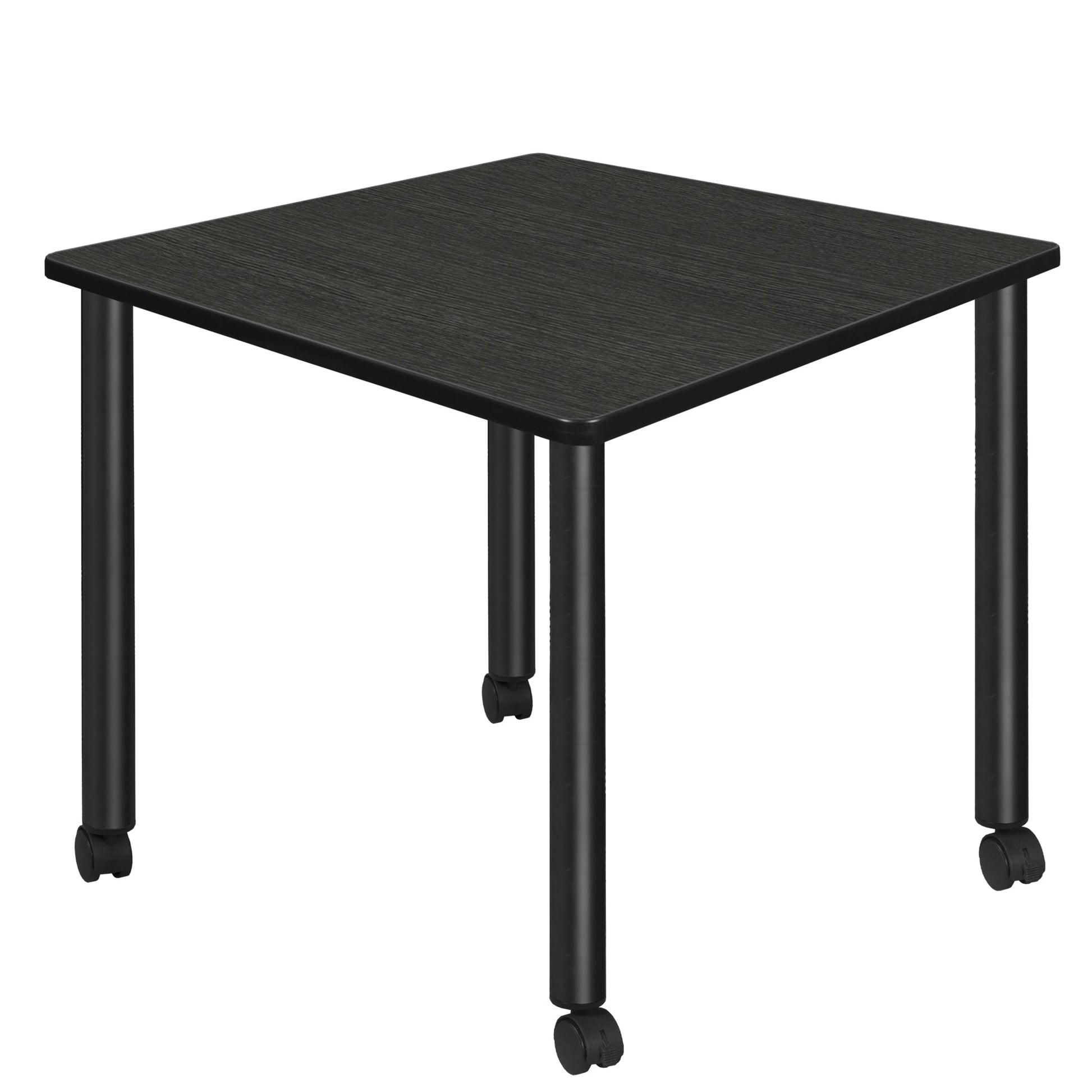 Regency Kee Medium 36 in. Square Breakroom Table, Black Mobile Legs - SchoolOutlet