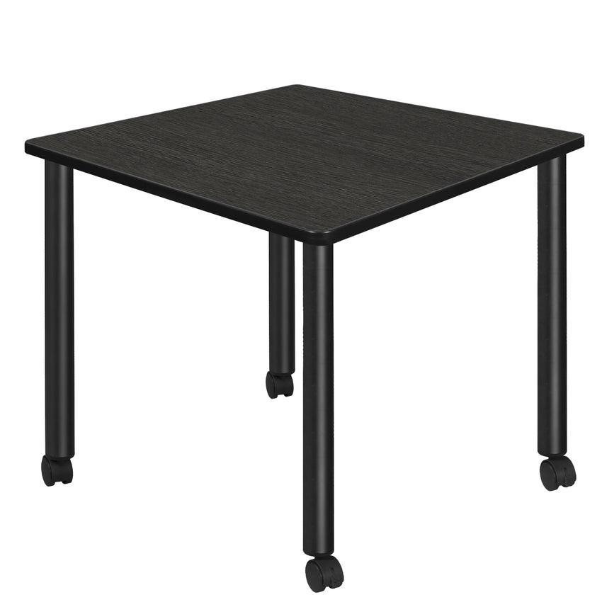 Regency Kee Medium 36 in. Square Breakroom Table, Black Mobile Legs - SchoolOutlet