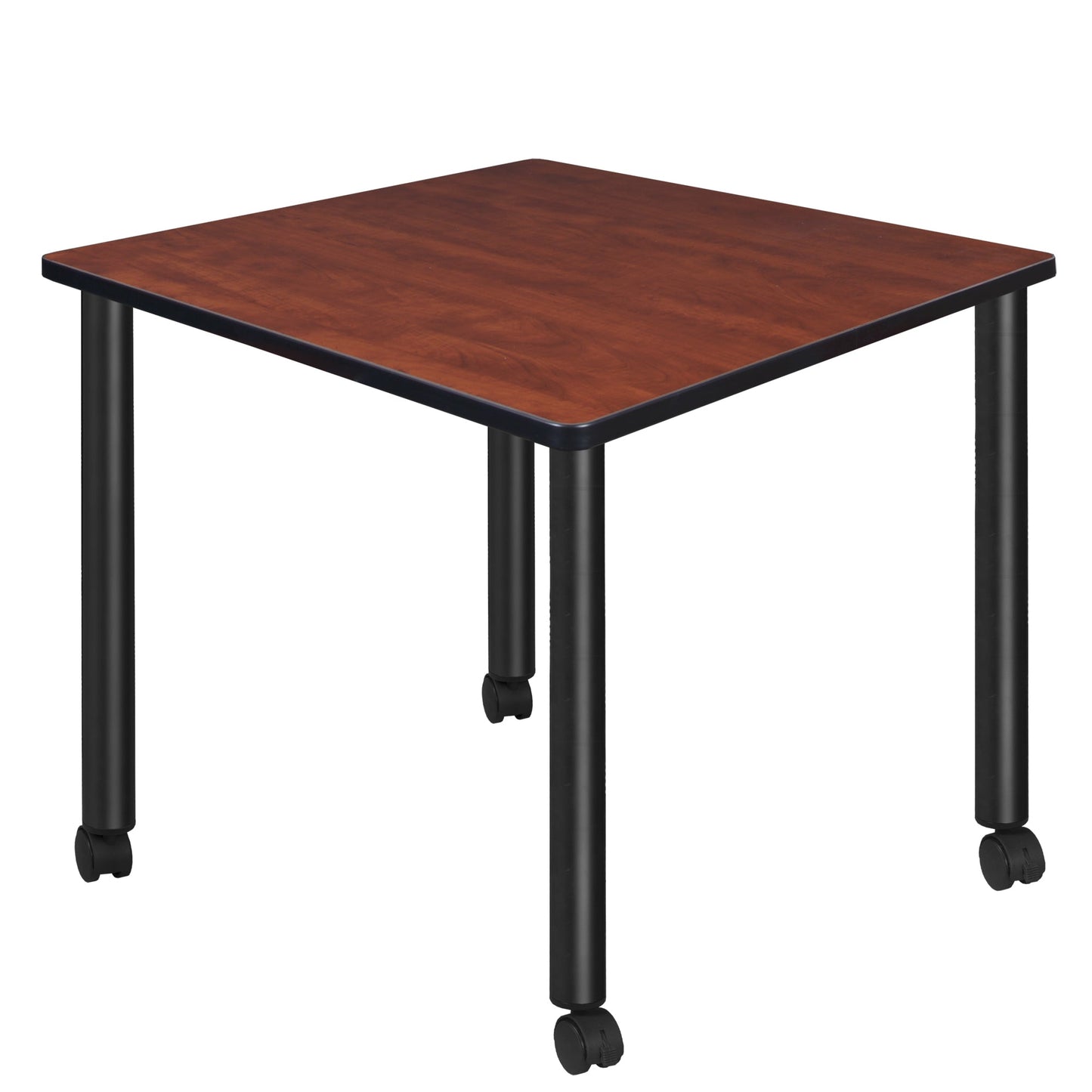 Regency Kee Medium 36 in. Square Breakroom Table, Black Mobile Legs - SchoolOutlet