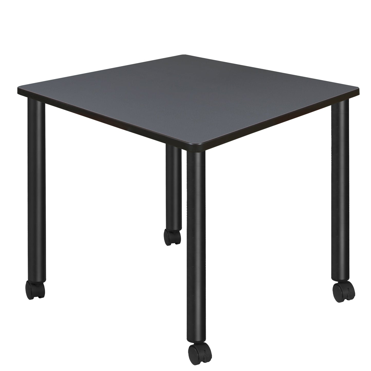 Regency Kee Medium 36 in. Square Breakroom Table, Black Mobile Legs - SchoolOutlet