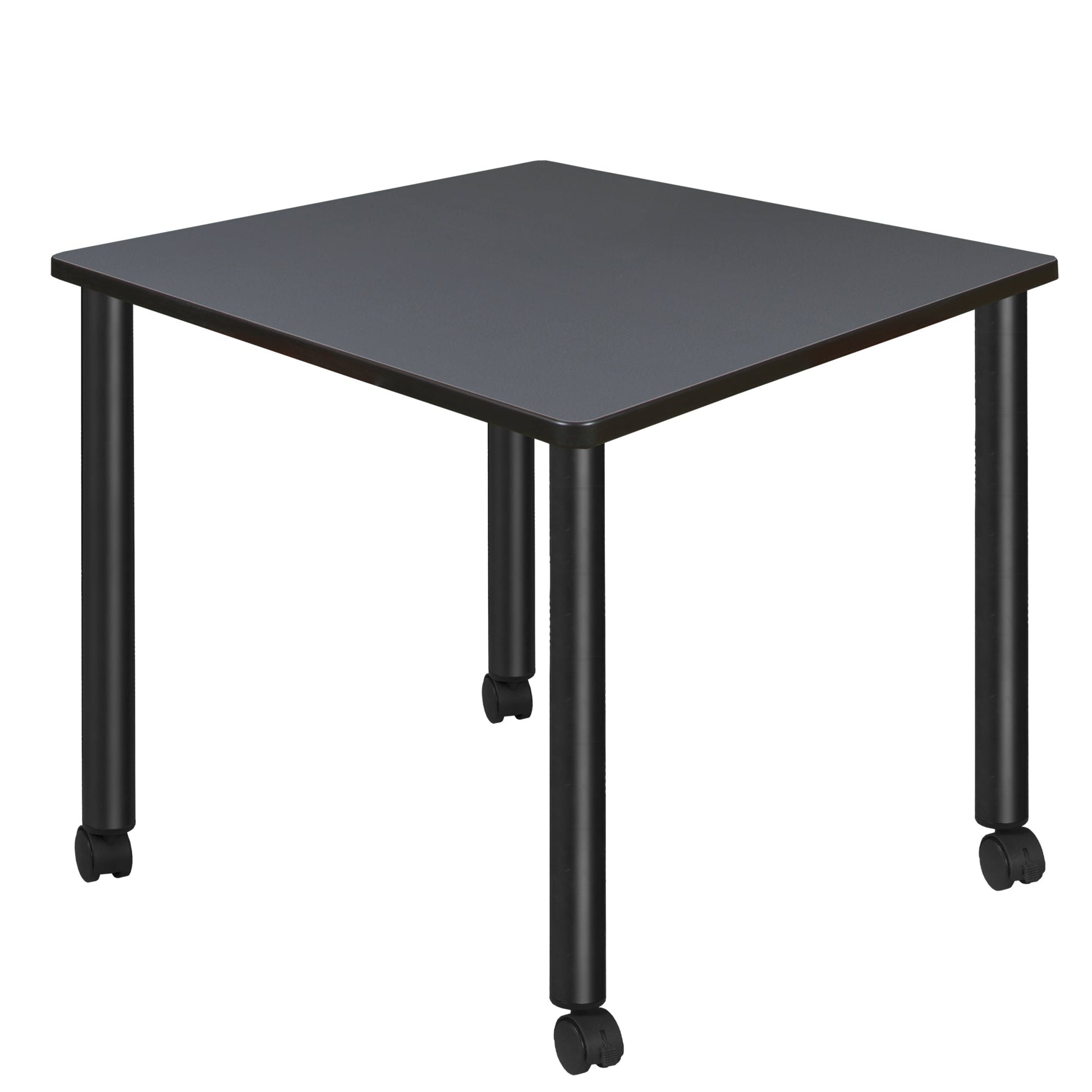 Regency Kee Medium 36 in. Square Breakroom Table, Black Mobile Legs - SchoolOutlet