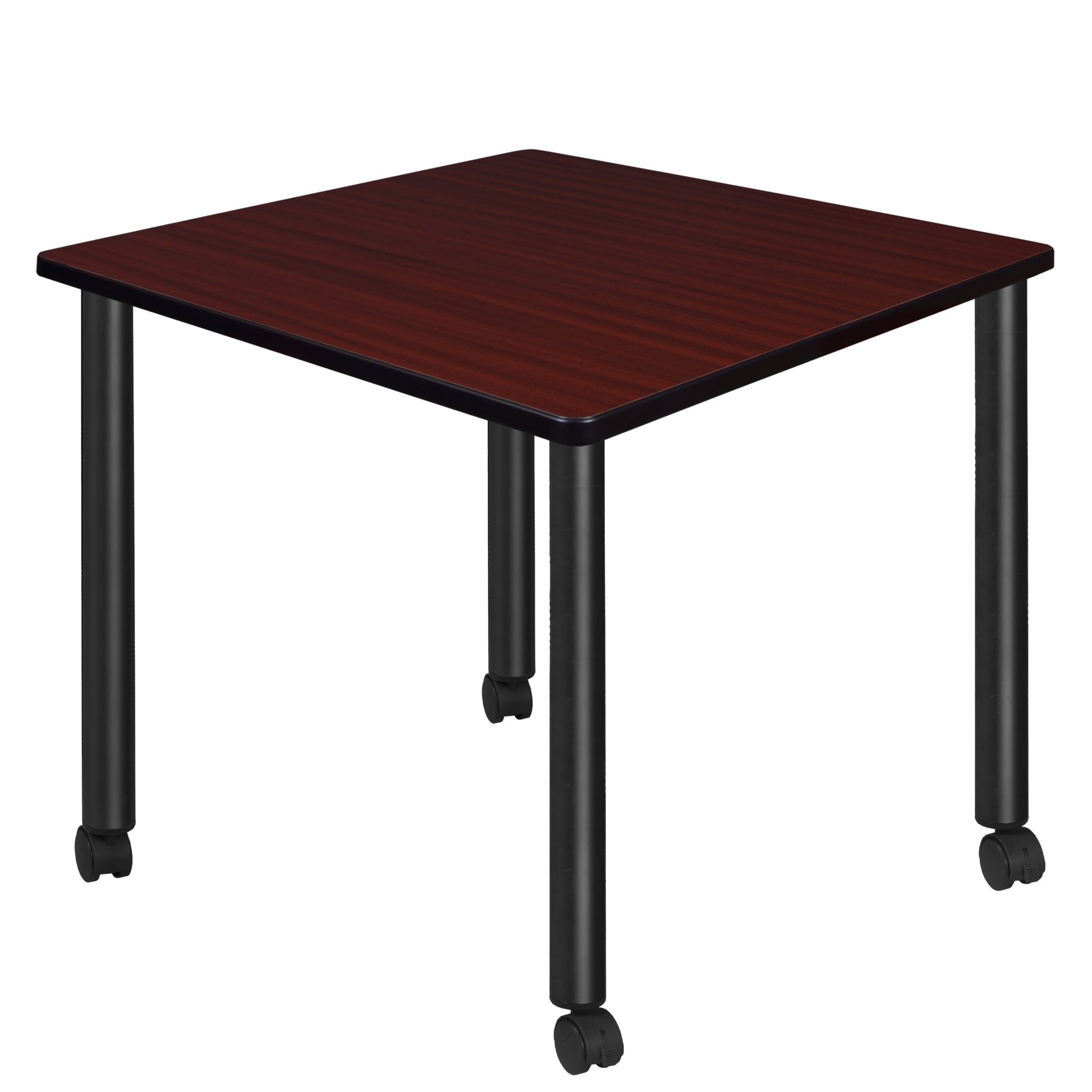Regency Kee Medium 36 in. Square Breakroom Table, Black Mobile Legs - SchoolOutlet