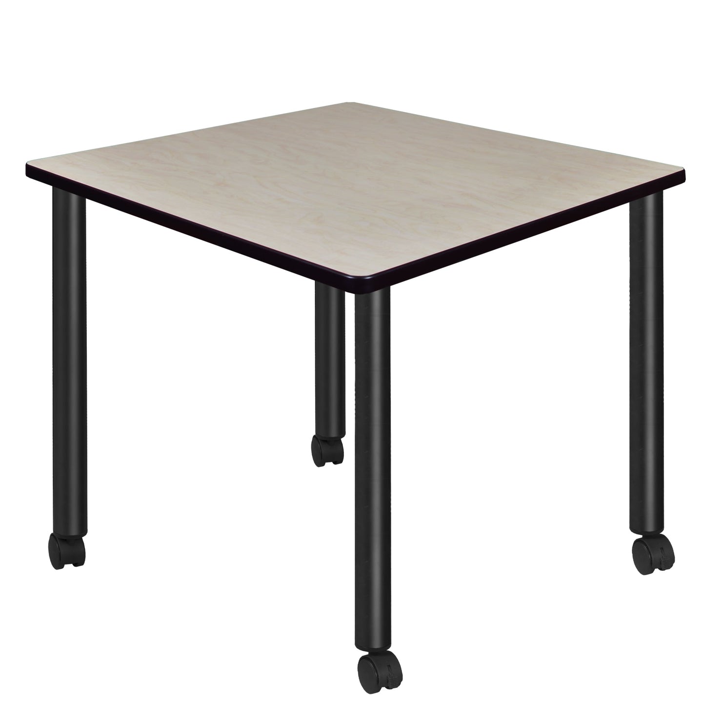 Regency Kee Medium 36 in. Square Breakroom Table, Black Mobile Legs - SchoolOutlet