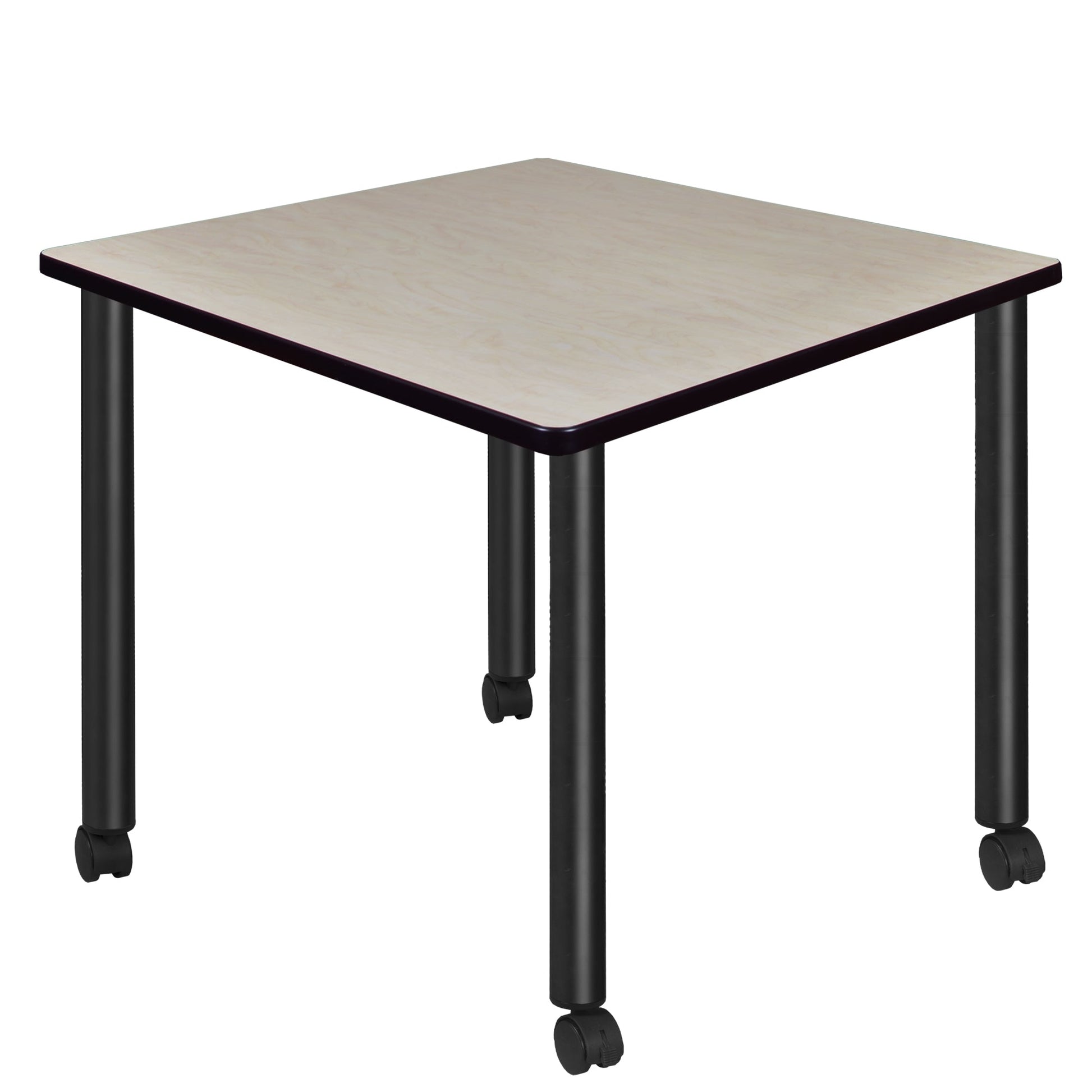 Regency Kee Medium 36 in. Square Breakroom Table, Black Mobile Legs - SchoolOutlet