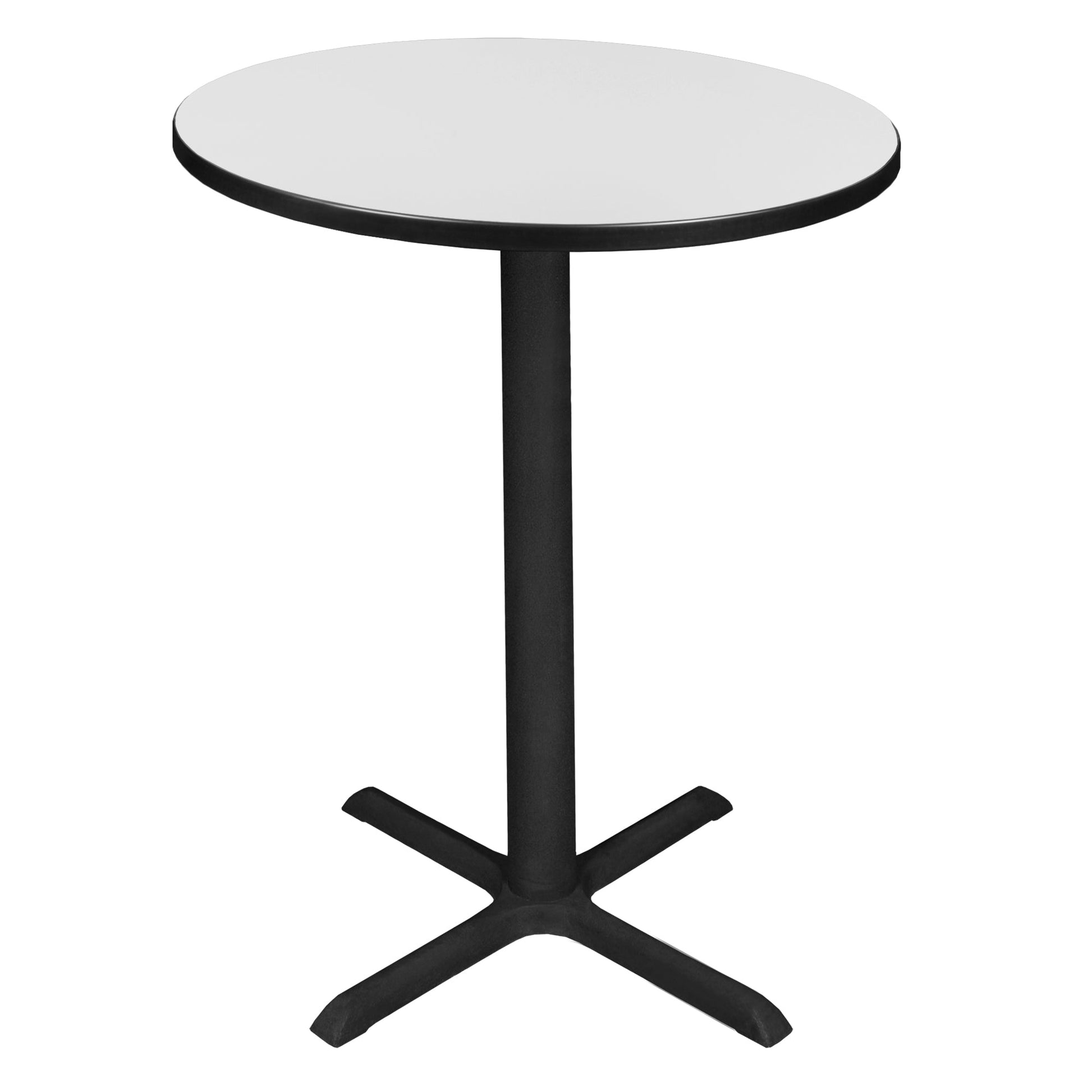 Regency Cain Small 30 in. Round X - Base Cafe Table - SchoolOutlet