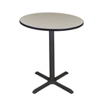 Regency Cain Medium 36 in. Round X - Base Cafe Table - SchoolOutlet