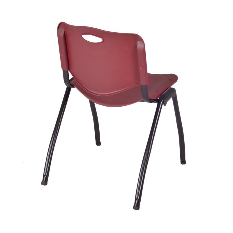 Regency Kobe Compact Round X - Base Breakroom Table with 4 M Stack Chairs 30" W x 30" D x 29" H (REG - TKB30R - 47) - SchoolOutlet