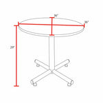 Regency Kobe Ergonomic Round X - Base Breakroom Table with 4 M Stack Chairs 36