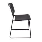 Regency Kobe Spacious Square X - Base Breakroom Table with 4 Zeng Stack Chairs 42