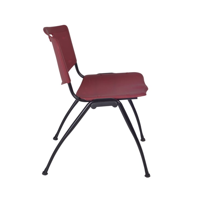 Regency Kobe Ergonomic Round X - Base Breakroom Table with 4 M Stack Chairs 42" W x 42" D x 29" H (REG - TKB42 - 47) - SchoolOutlet