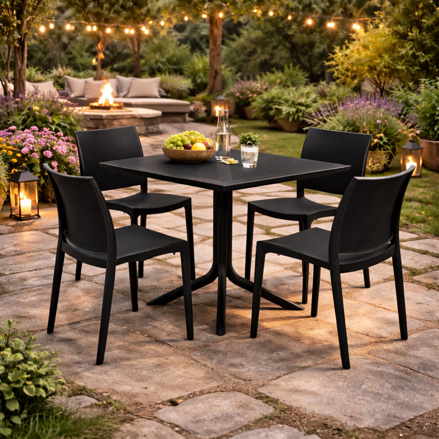 Regency Niche Terrace 31.5" Square Plastic Indoor/Outdoor Bistro Table 31.5"W x 31.5"D x 29.5"H (REG-TOB3131XX) - SchoolOutlet