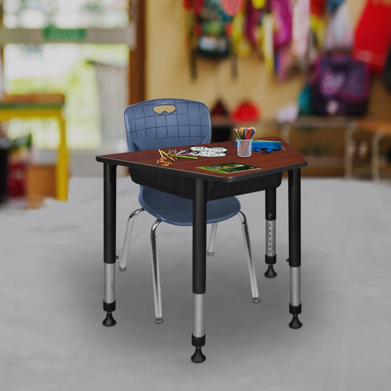 Regency Learning Height Adjustable Trapezoid Kids Desk 36" W x 23" D x 23" - 34"H (REG - TSD362319) - SchoolOutlet