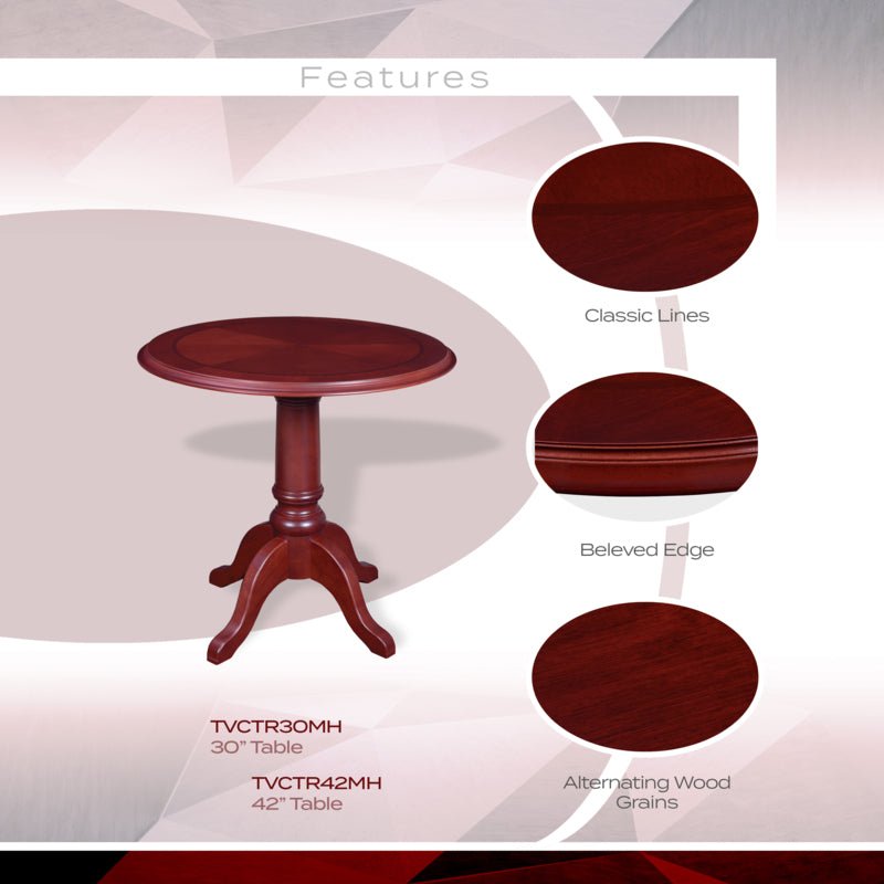 Regency Prestige Queen Anne Dining Table 30"W x 30"D x 29"H (REG - TVCTR30) - SchoolOutlet