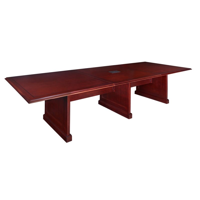 Regency Prestige Traditional Modular Conference Table with Connectivity 144"W x 52"D x 29"H (REG - TVCTRC14452) - SchoolOutlet