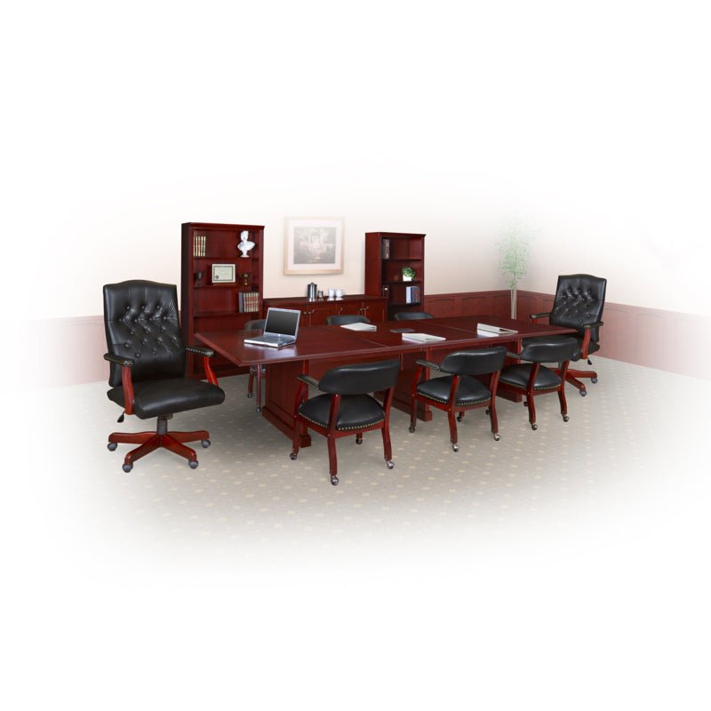Regency Prestige Traditional Modular Conference Table with Connectivity 144"W x 52"D x 29"H (REG - TVCTRC14452) - SchoolOutlet