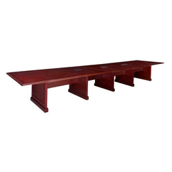 Regency Prestige Traditional Grand Boardroom Conference Table with Triple Charging Ports 240"W x 52"D x 29"H (REG-TVCTRC24052)