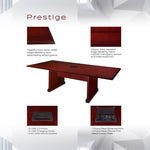 Regency Prestige Traditional Massive Executive Conference Table with Quad Charging Ports 288