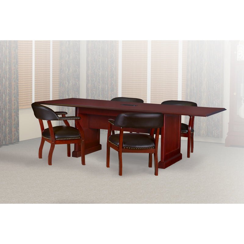 Regency Prestige Traditional Executive Conference Table with Charging Port 96"W x 48"D x 29"H (REG - TVCTRC9648) - SchoolOutlet
