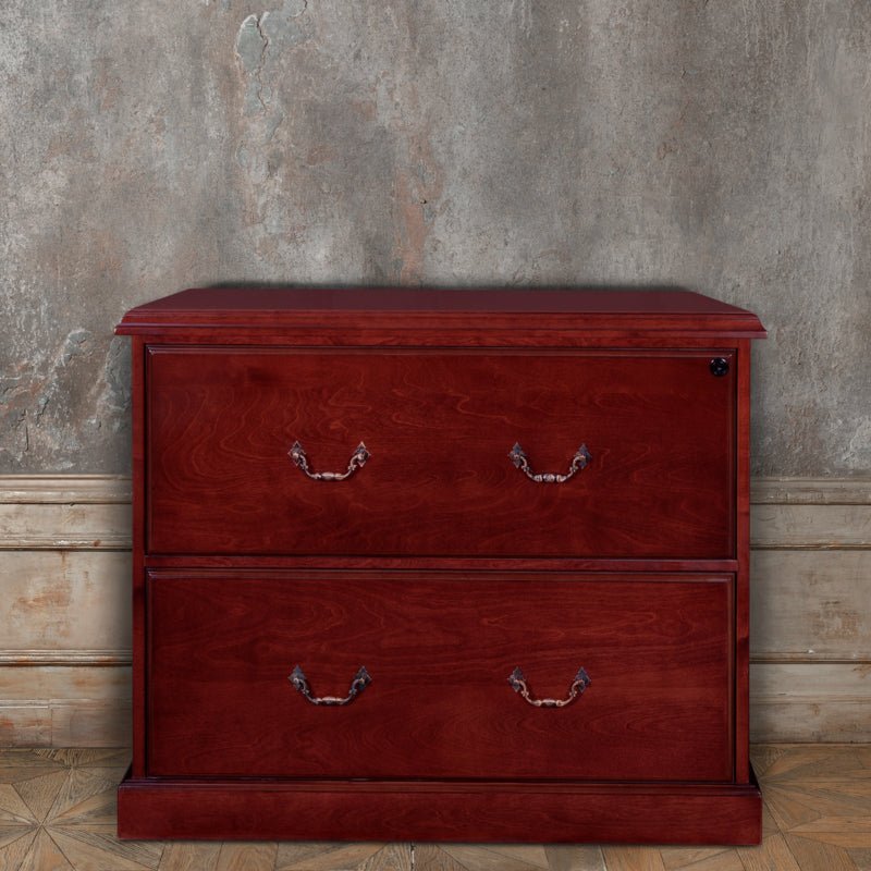 Regency Prestige 2 Drawer Lateral File Cabinet with Brass Hardware 36"W x 24"D x 30"H (REG - TVLF3824) - SchoolOutlet