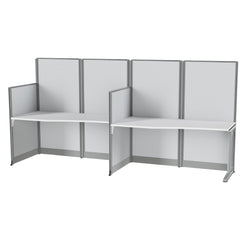 Regency Instant Office 2 Person In-Line Cubicle Panel Workstation 129"W x 33"D x 63"H (REG-WC36X92-03K-2P)