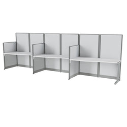 Regency Instant Office 3 Person In-Line Cubicle Panel Workstation 193"W x 33"D x 63"H (REG-WC36X92-03K-3P)