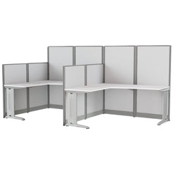 Regency Instant Office 2 Person F-Shaped Cubicle Panel Workstation 129"W x 33"D x 63"H (REG-WC36X94-03K-2P)