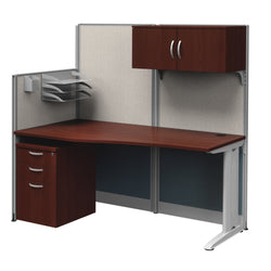 Regency Instant Office Straight Workstation Panel with Storage 65"W x 33"D x 63"H (REG-WC36X92-03STGK)